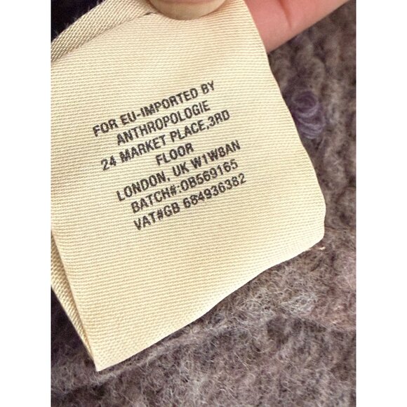 Hand Knit By Dolly Multicolor Wool Blend Patchwork Sweater With Fringe & Texture - Picture 7 of 8